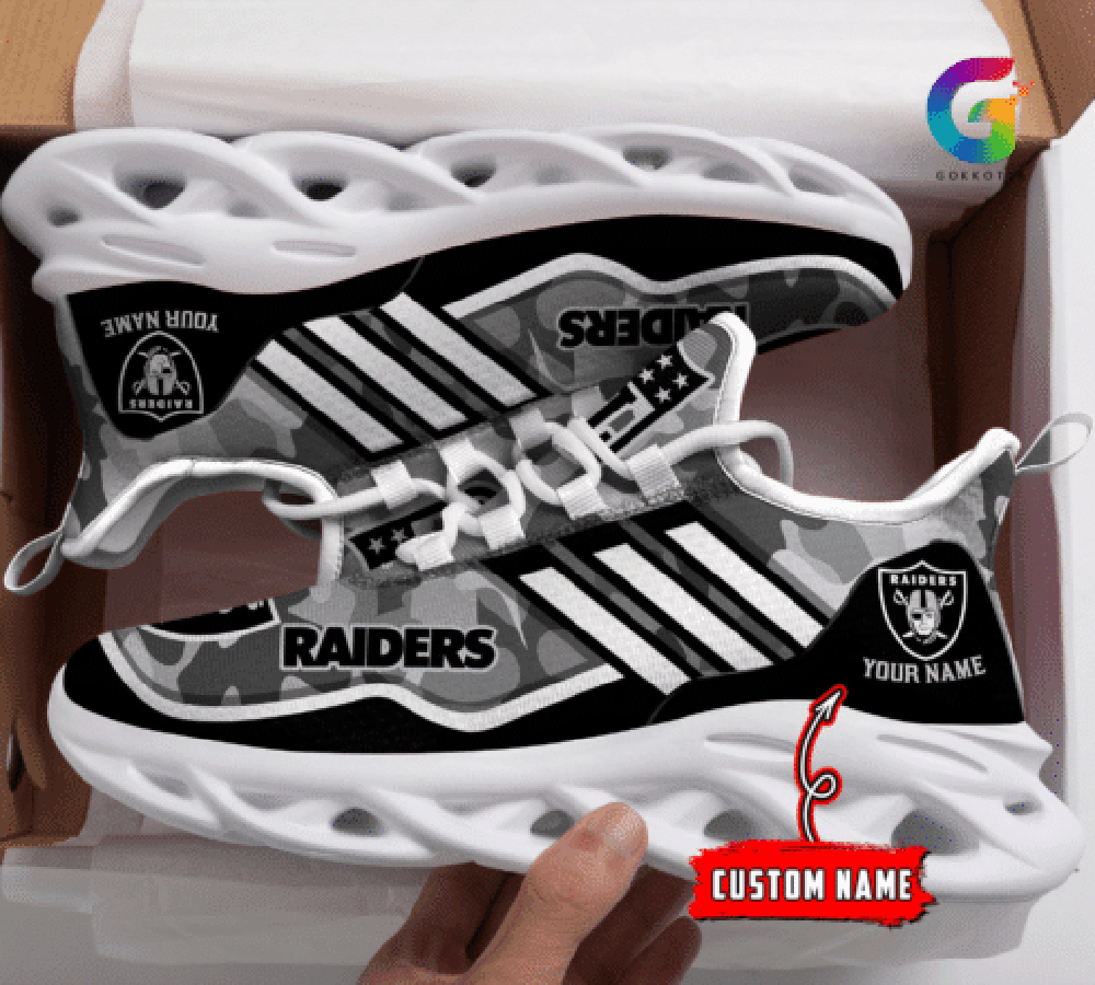 Ideafootwear Las Vegas Raiders Max Soul Shoes Sneakers For Men And Women 72
