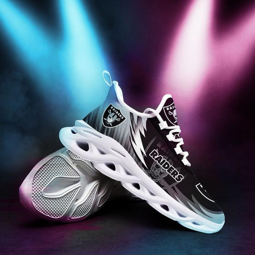 Ideafootwear Las Vegas Raiders Max Soul Shoes Sneakers For Men And Women 114