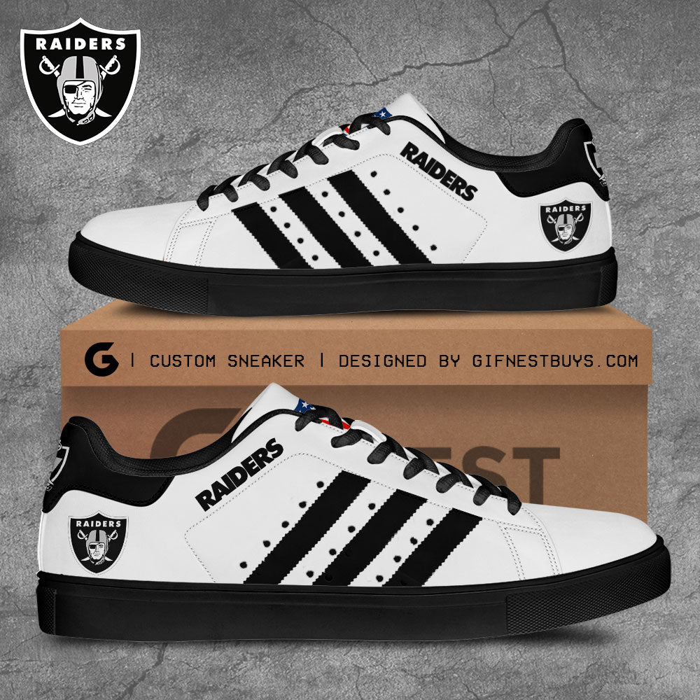 Ideafootwear Las Vegas Raiders Skate Stan Shoes Sneakes For Men And Women 1