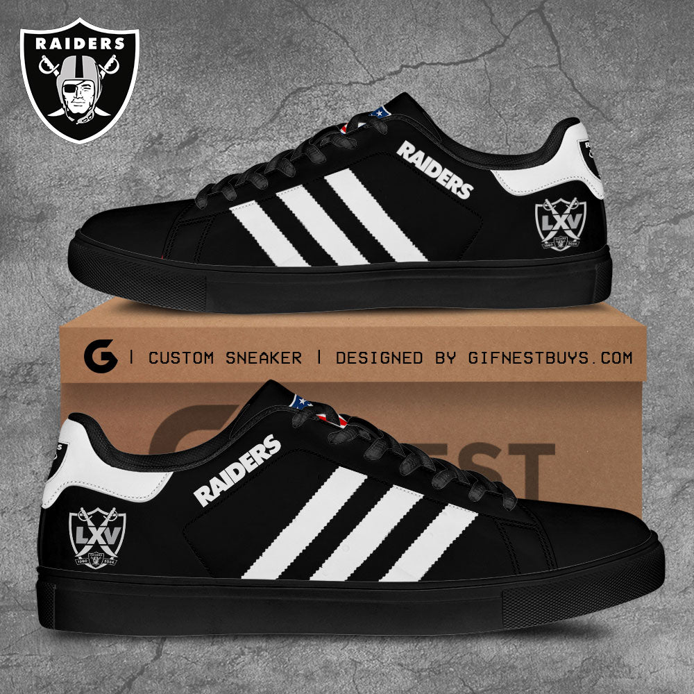 Ideafootwear Las Vegas Raiders Skate Stan Shoes Sneakes For Men And Women 2