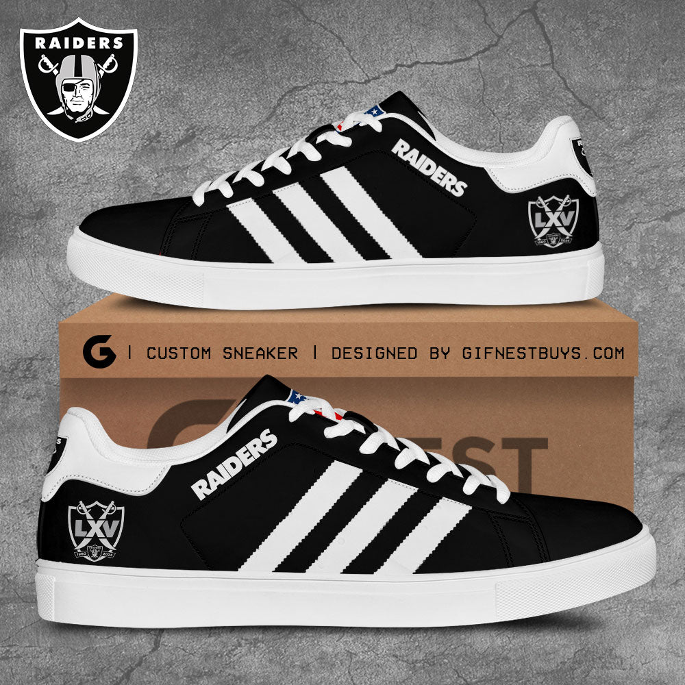 Ideafootwear Las Vegas Raiders Skate Stan Shoes Sneakes For Men And Women 2