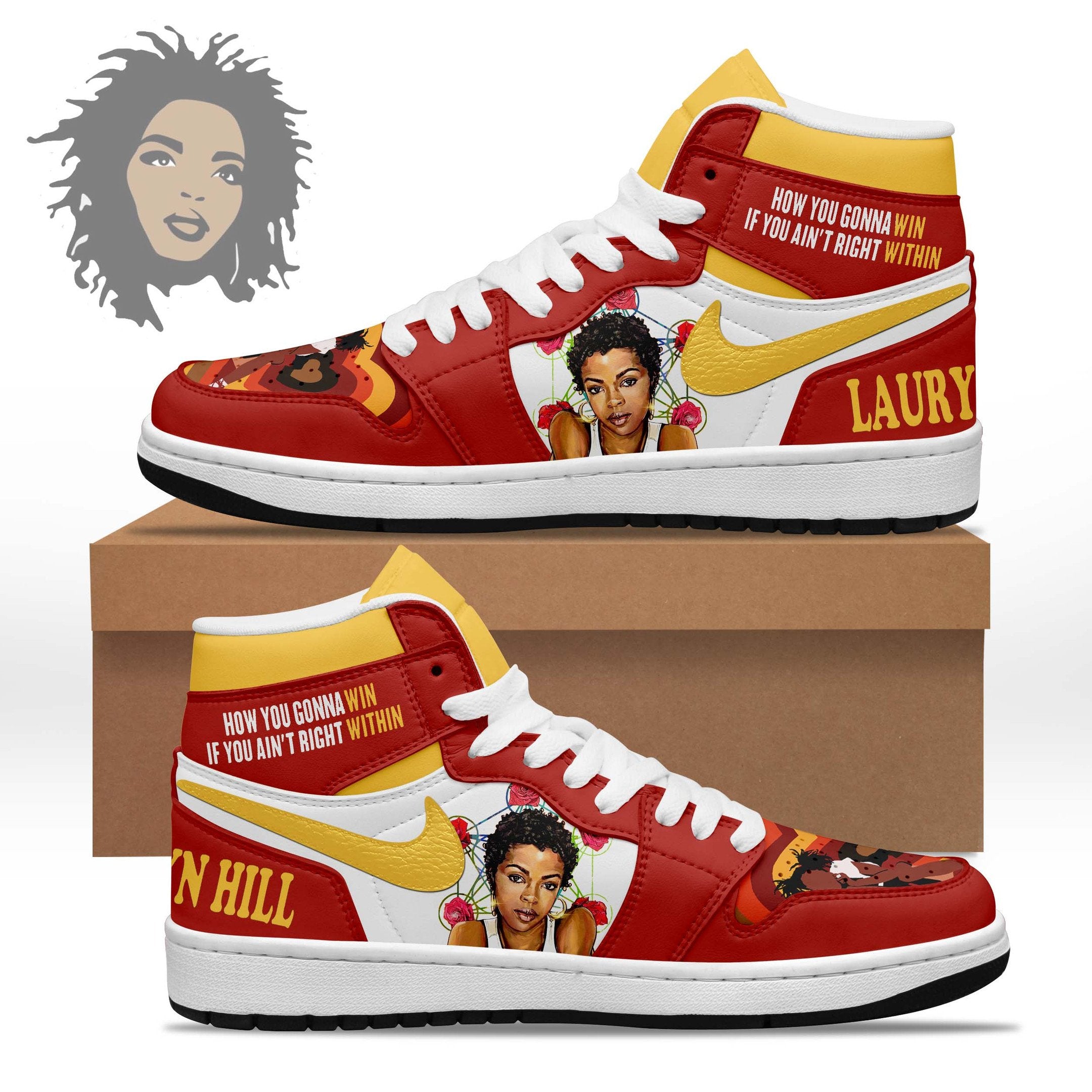 Ideafootwear Lauryn Hill AJ1 High Sneakers Shoes For Men And Women 1