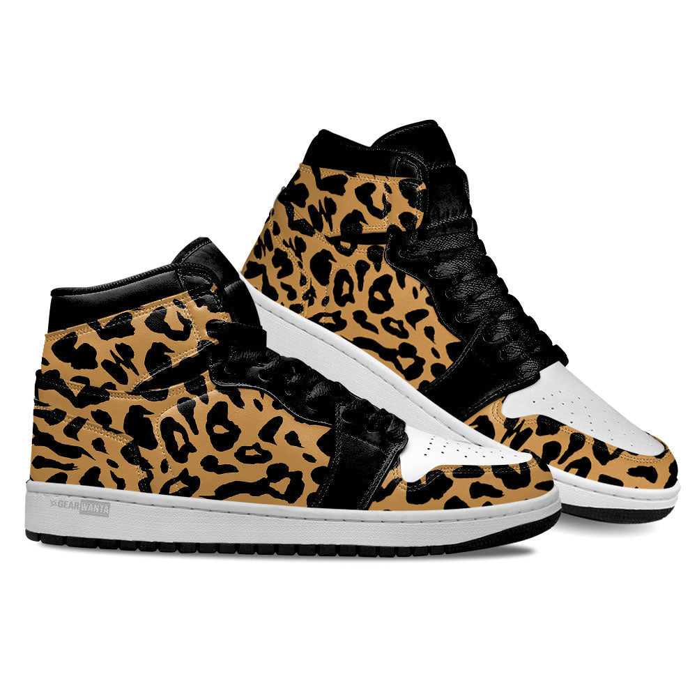 Ideafootwear Leopard Skin AJ1 High Sneakers Shoes For Men And Women 1