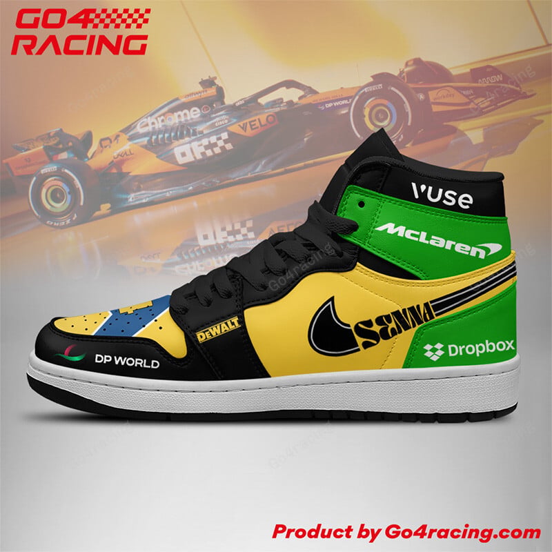 Ideafootwear Lewis Hamlton V6 - Scuderia Ferrari AJ1 High Sneakers Shoes For Men And Women 1