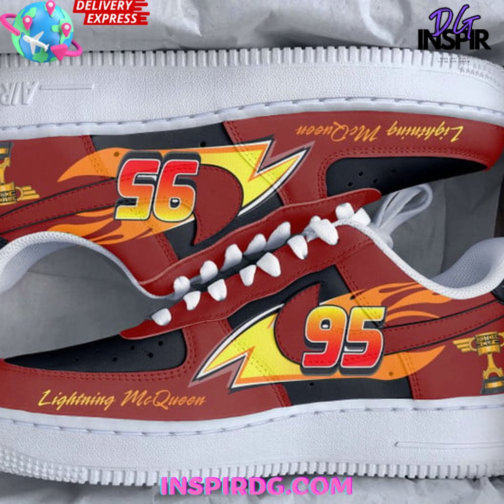 Ideafootwear Lightning McQueen Air Low-Top Sneakers Shoes For Men And Women 1
