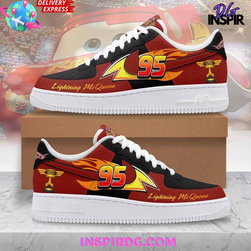 Ideafootwear Lightning McQueen Air Low-Top Sneakers Shoes For Men And Women 1