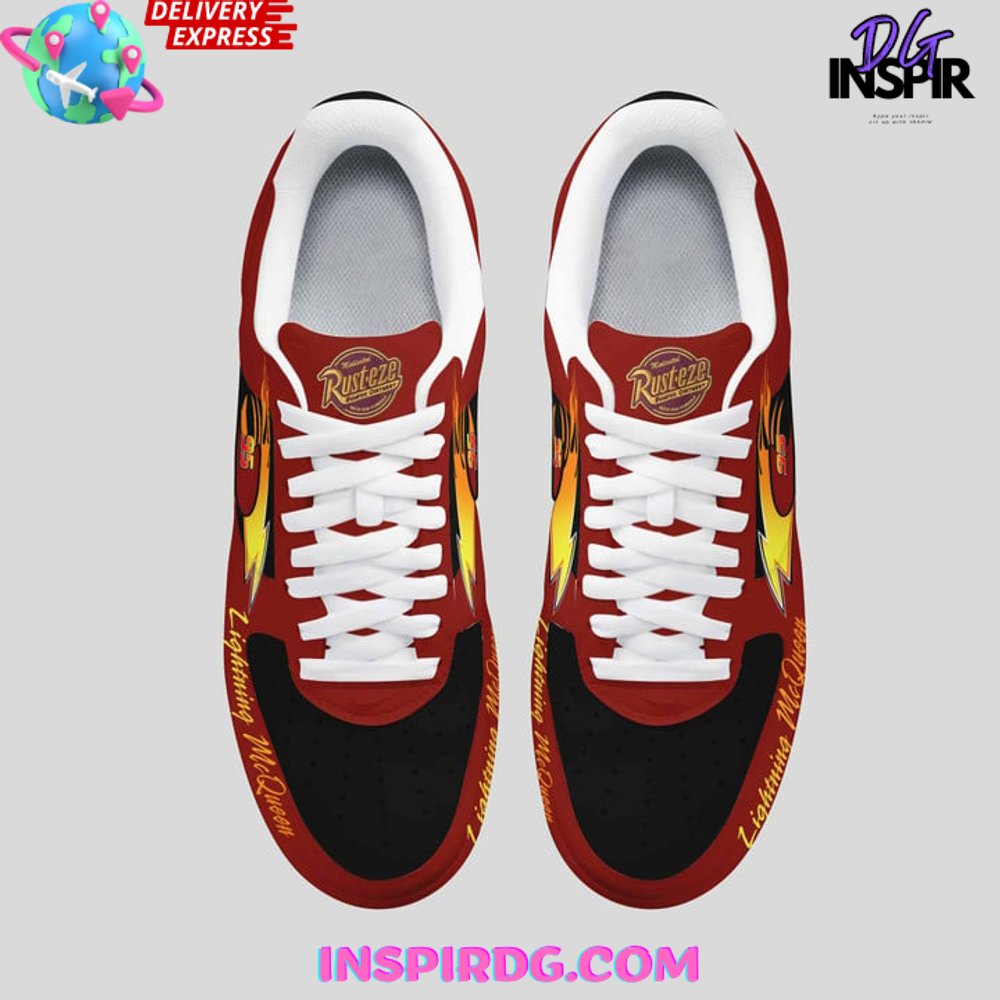 Ideafootwear Lightning McQueen Air Low-Top Sneakers Shoes For Men And Women 1