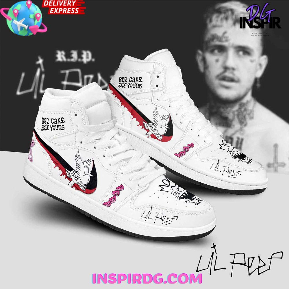 Ideafootwear Lil Peep AJ1 High Sneakers Shoes For Men And Women 2