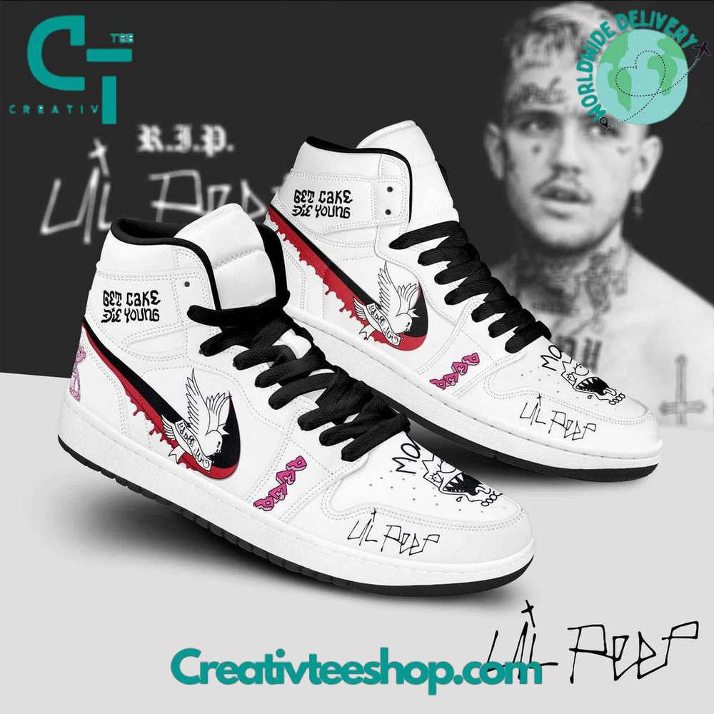 Ideafootwear Lil Peep Get Cake Die Young AJ1 High Sneakers Shoes For Men And Women 1