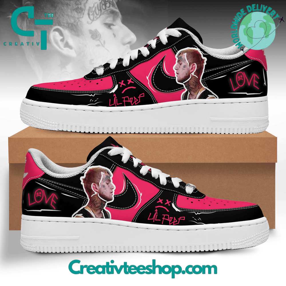 Ideafootwear Lil Peep Love  Air Low-Top Sneakers Shoes For Men And Women 1
