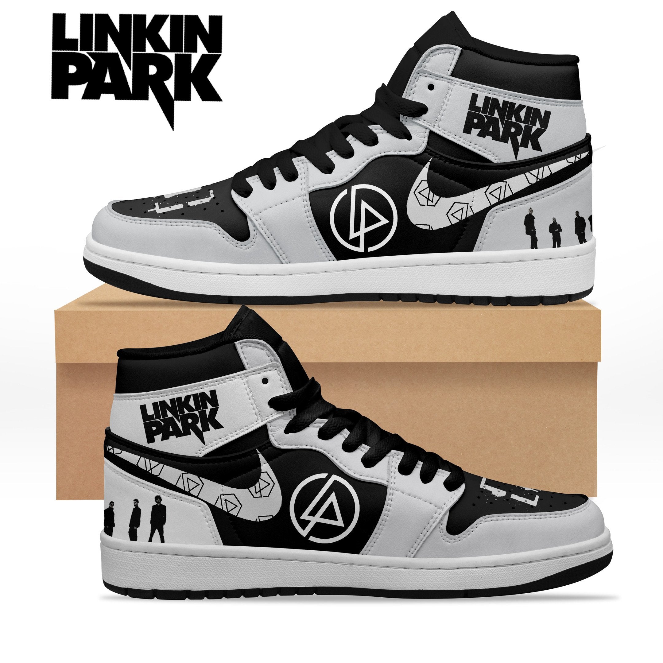 Ideafootwear Linkin Park AJ1 High Sneakers Shoes For Men And Women 4