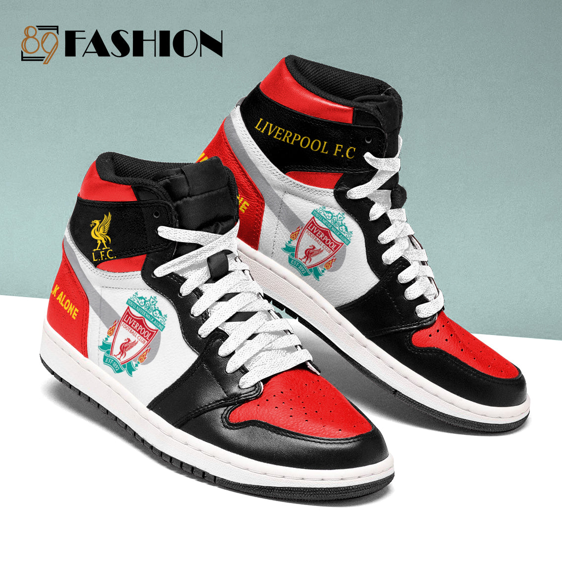 Ideafootwear Liverpool FC EPL AJ1 High Sneakers Shoes For Men And Women 1