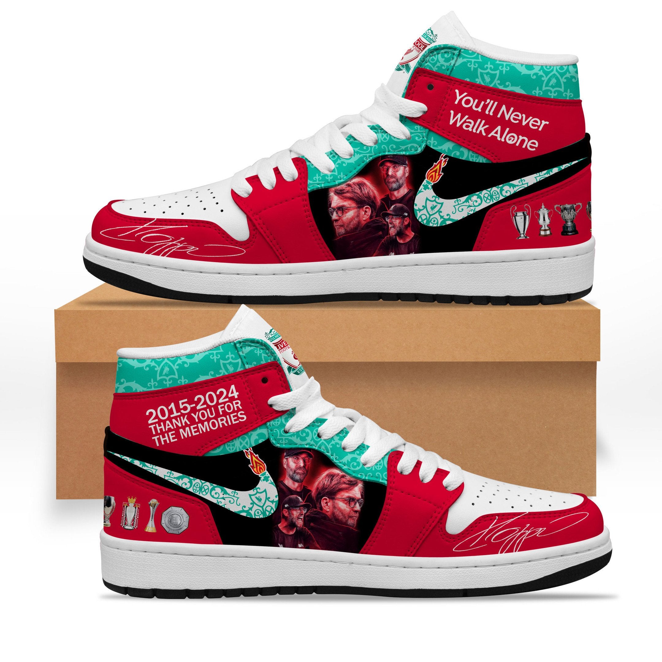 Ideafootwear Liverpool Jurgen Klopp AJ1 High Sneakers Shoes For Men And Women 1