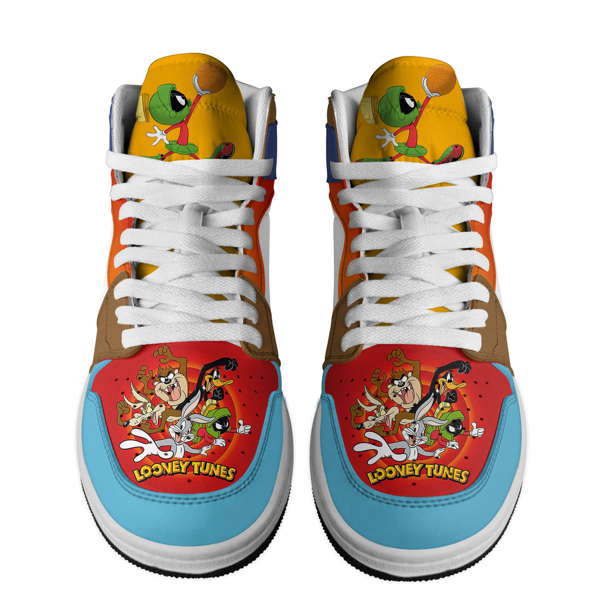 Ideafootwear Looney Tunes AJ1 High Sneakers Shoes For Men And Women 1
