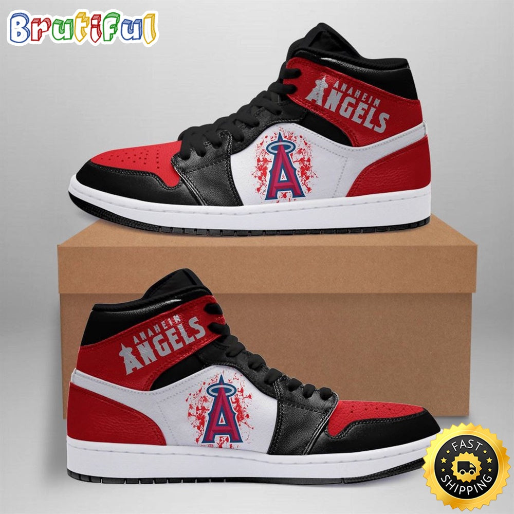 Ideafootwear Los Angeles Angels MLB AJ1 High Sneakers Shoes For Men And Women 1