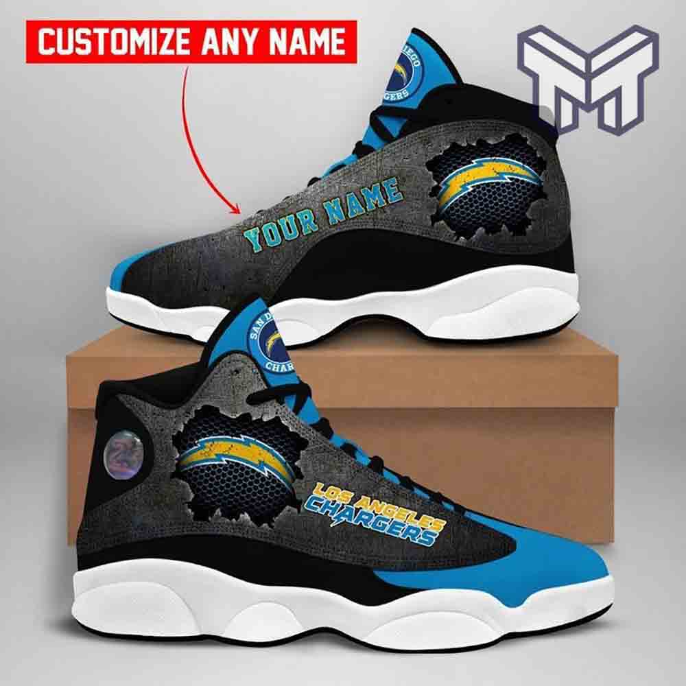 Ideafootwear Los Angeles Chargers AJ13 Sneakers Shoes For Men And Women 1