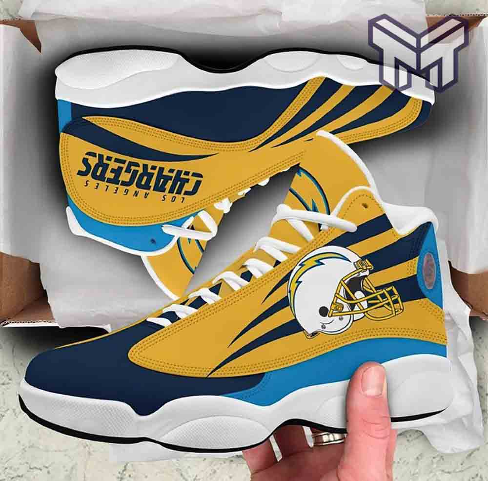 Ideafootwear Los Angeles Chargers AJ13 Sneakers Shoes For Men And Women 8