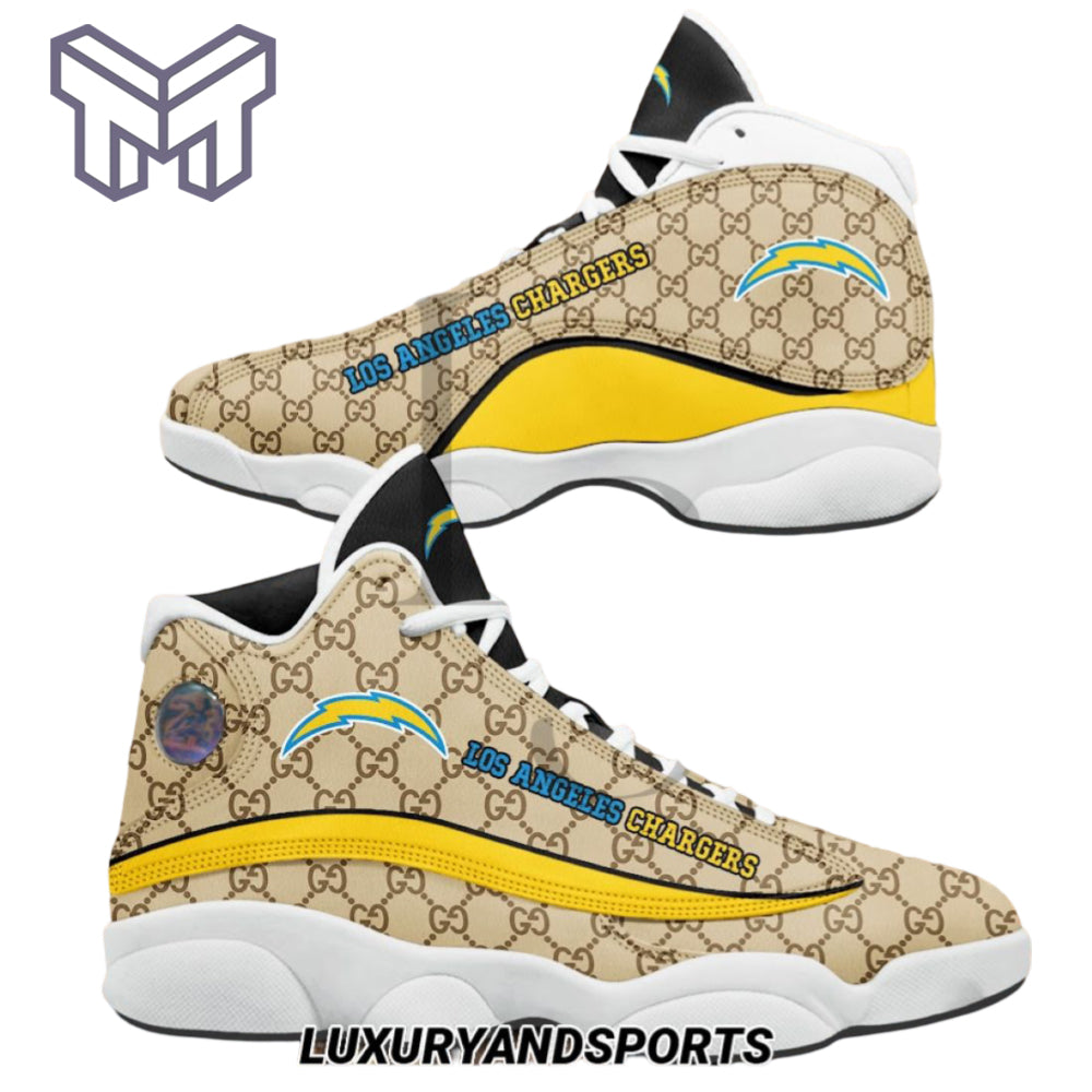 Ideafootwear Los Angeles Chargers AJ13 Sneakers Shoes For Men And Women 7
