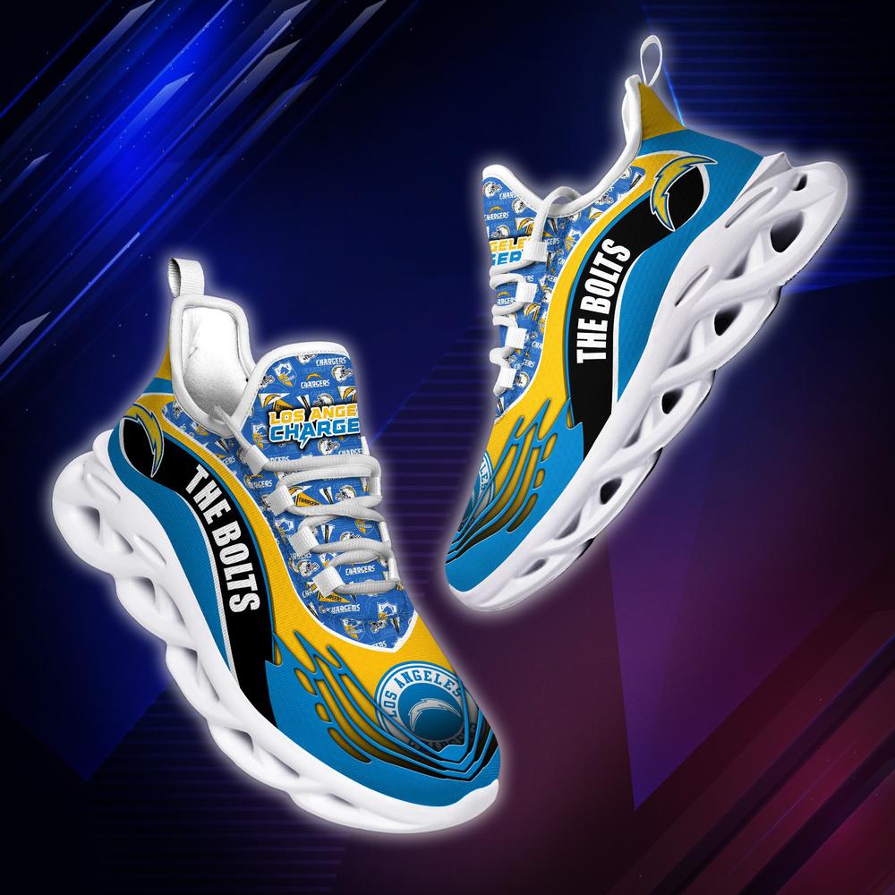 Ideafootwear Los Angeles Chargers Max Soul Shoes Sneakers For Men And Women 10