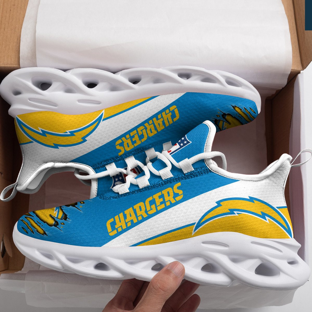 Ideafootwear Los Angeles Chargers Max Soul Shoes Sneakers For Men And Women 9