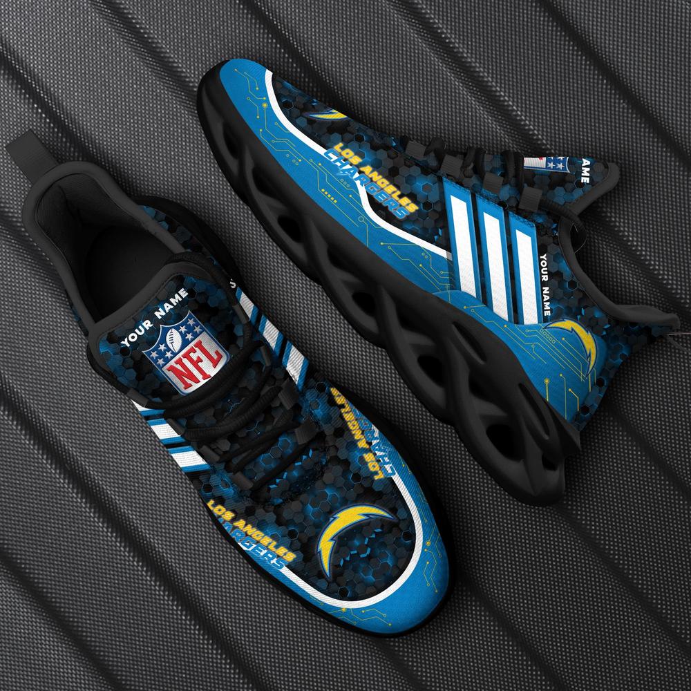 Ideafootwear Los Angeles Chargers Max Soul Shoes Sneakers For Men And Women 26