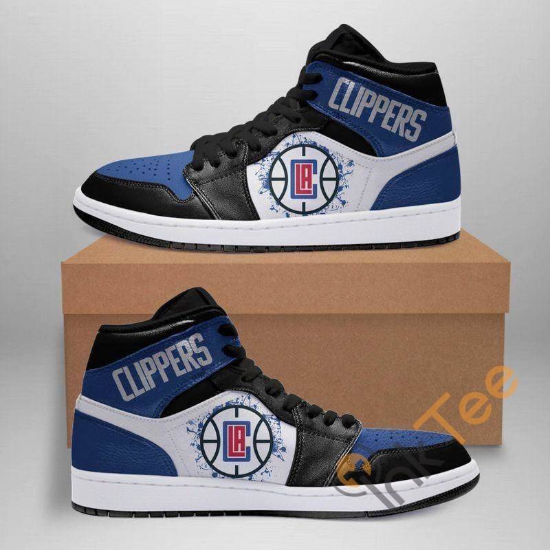 Ideafootwear Los Angeles Clippers NBA AJ1 High Sneakers Shoes For Men And Women 3
