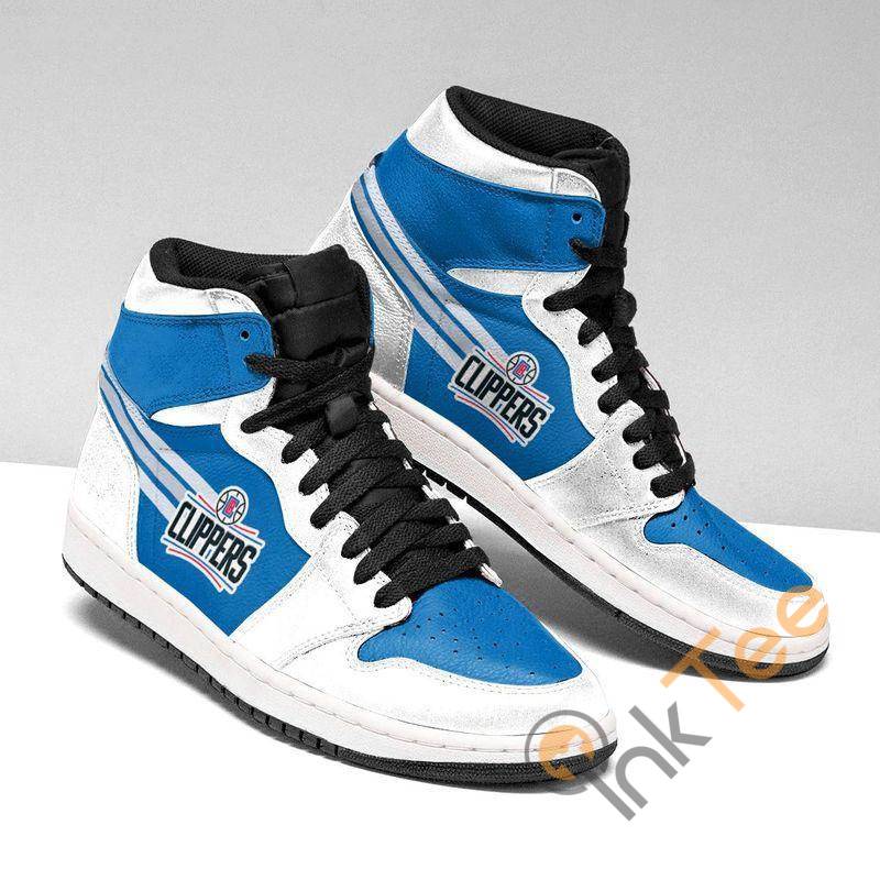 Ideafootwear Los Angeles Clippers NBA AJ1 High Sneakers Shoes For Men And Women 2