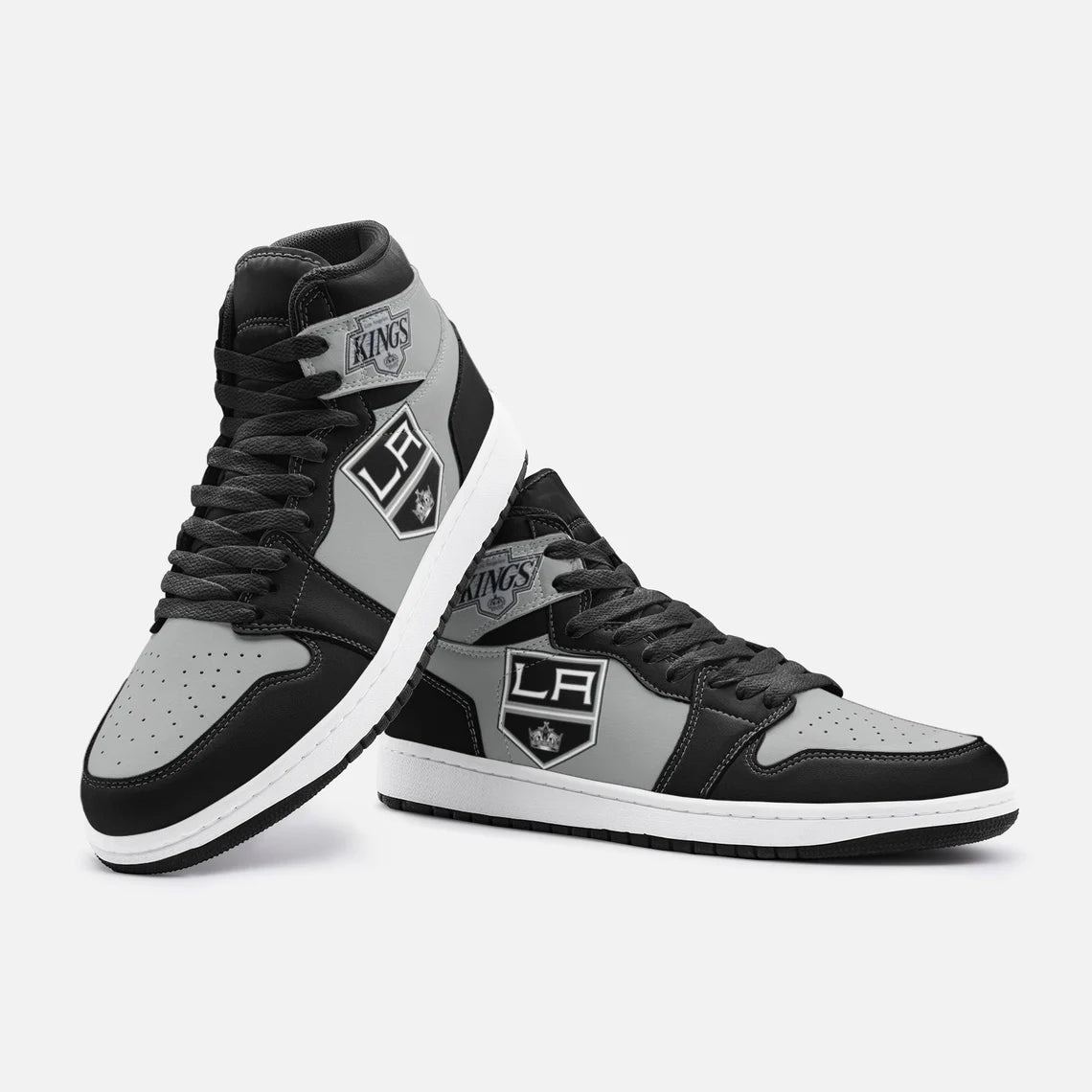 Ideafootwear Los Angeles Kings AJ1 High Sneakers Shoes For Men And Women 4