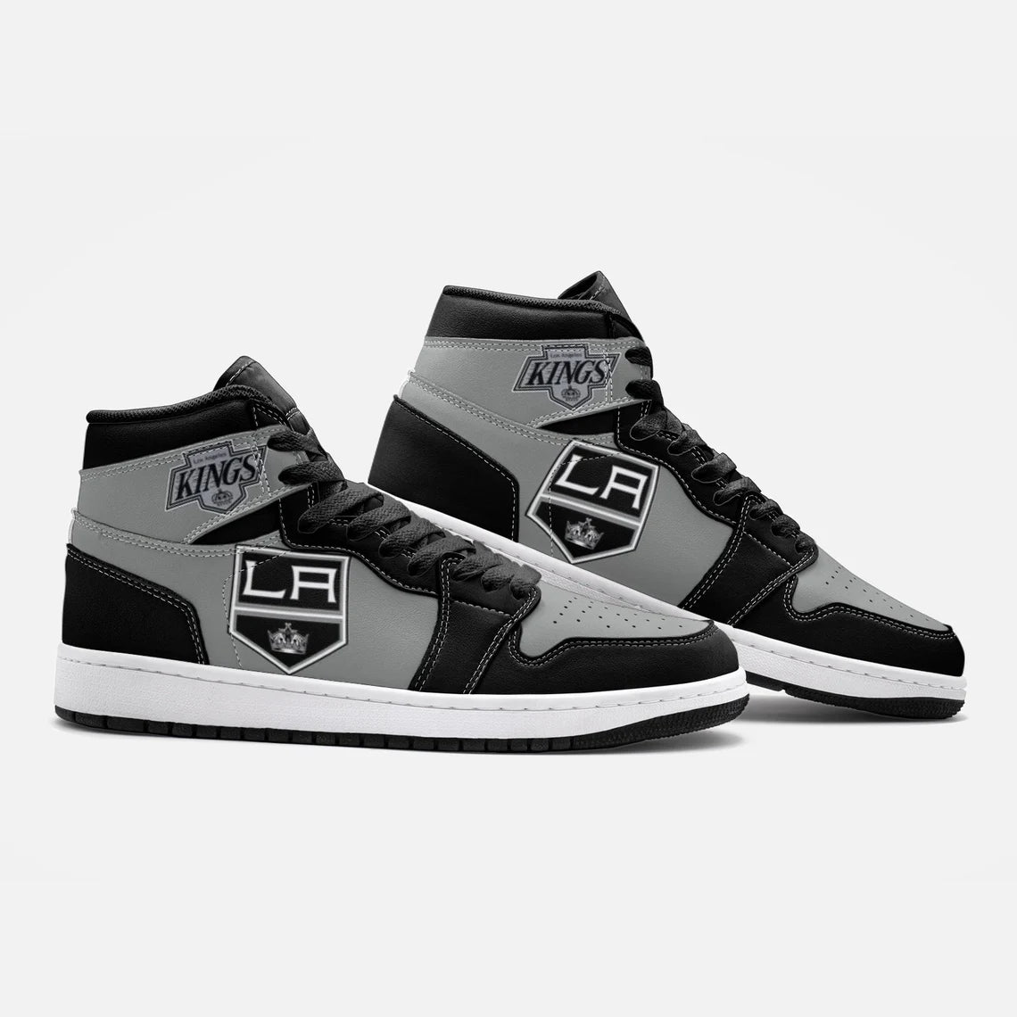 Ideafootwear Los Angeles Kings AJ1 High Sneakers Shoes For Men And Women 4