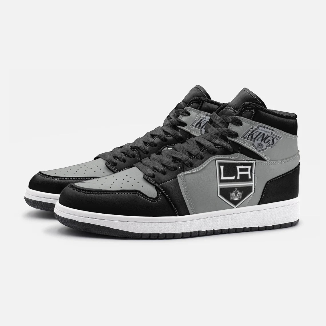 Ideafootwear Los Angeles Kings AJ1 High Sneakers Shoes For Men And Women 4