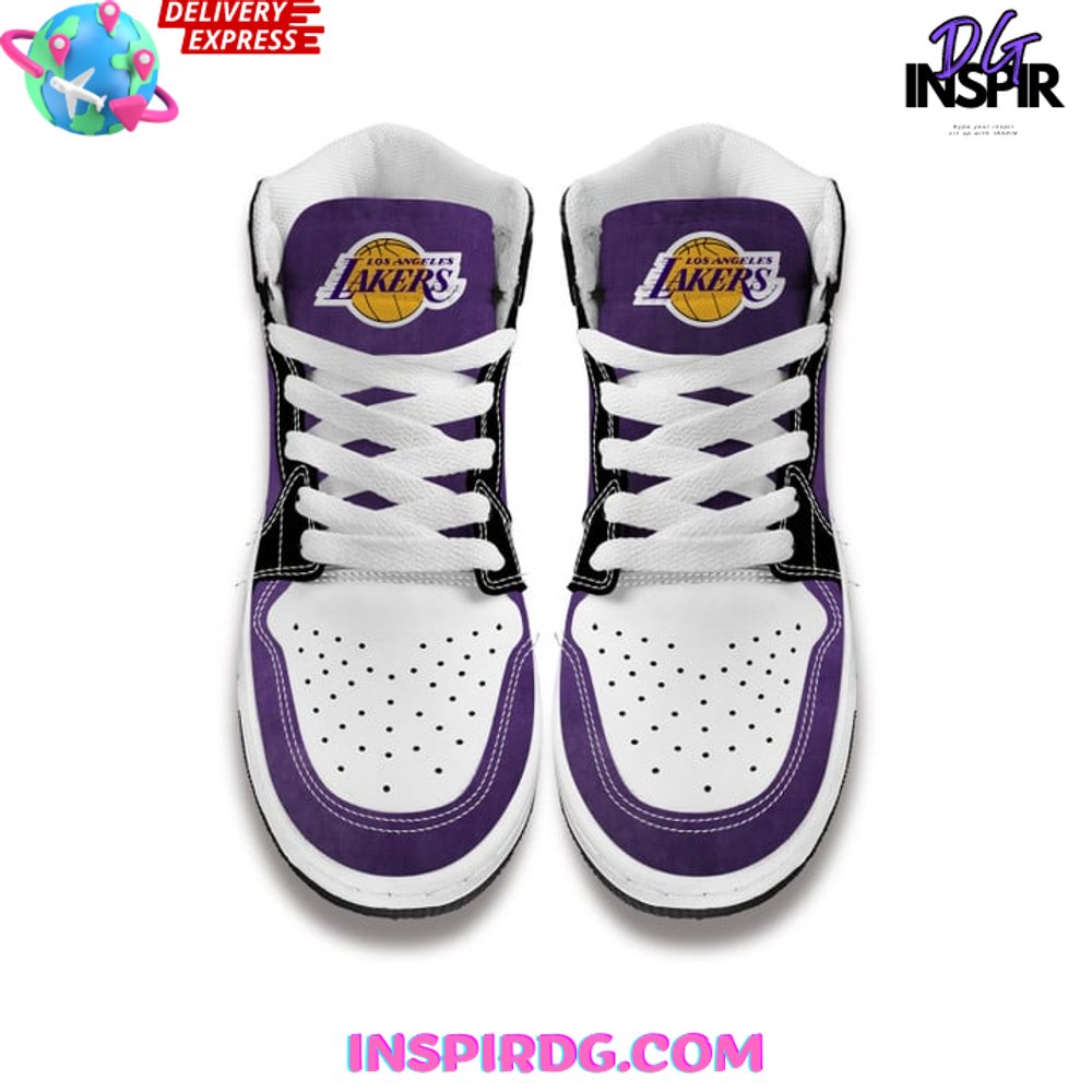 Ideafootwear Los Angeles Lakers AJ1 High Sneakers Shoes For Men And Women 8