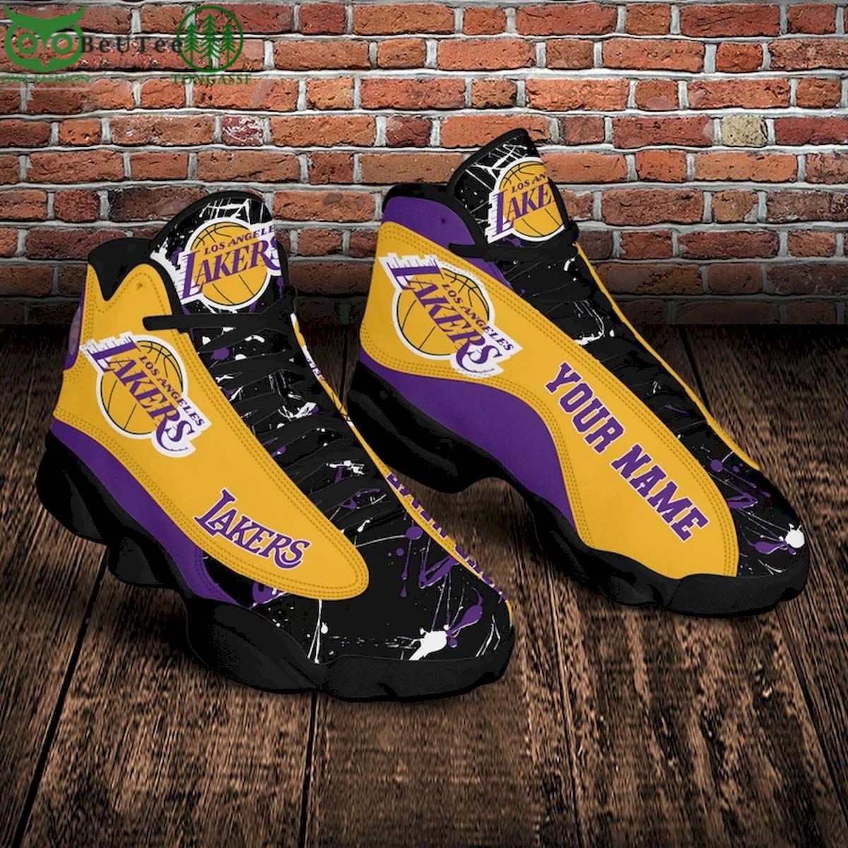 Ideafootwear Los Angeles Lakers AJ13 Sneakers Shoes For Men And Women 19