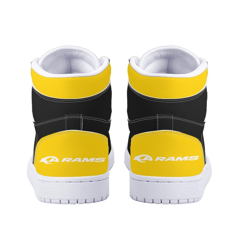 Ideafootwear Los Angeles Rams AJ1 High Sneakers Shoes For Men And Women 9