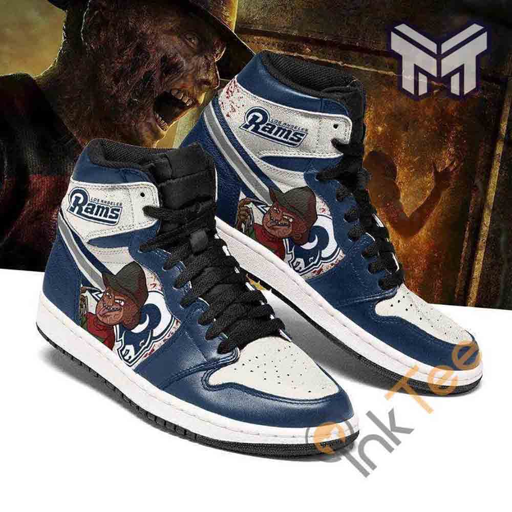 Ideafootwear Los Angeles Rams AJ1 High Sneakers Shoes For Men And Women 10