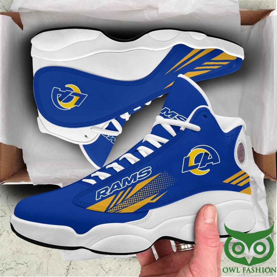 Ideafootwear Los Angeles Rams AJ13 Sneakers Shoes For Men And Women 13