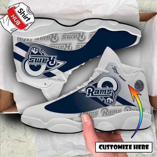 Ideafootwear Los Angeles Rams AJ13 Sneakers Shoes For Men And Women 3