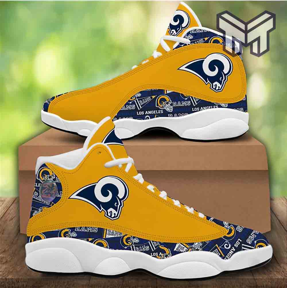 Ideafootwear Los Angeles Rams AJ13 Sneakers Shoes For Men And Women 7