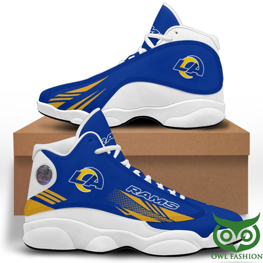 Ideafootwear Los Angeles Rams AJ13 Sneakers Shoes For Men And Women 13