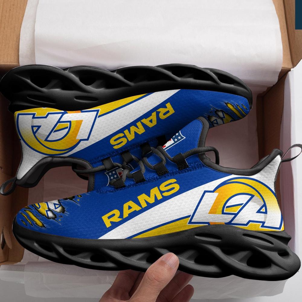 Ideafootwear Los Angeles Rams Max Soul Shoes Sneakers For Men And Women 10