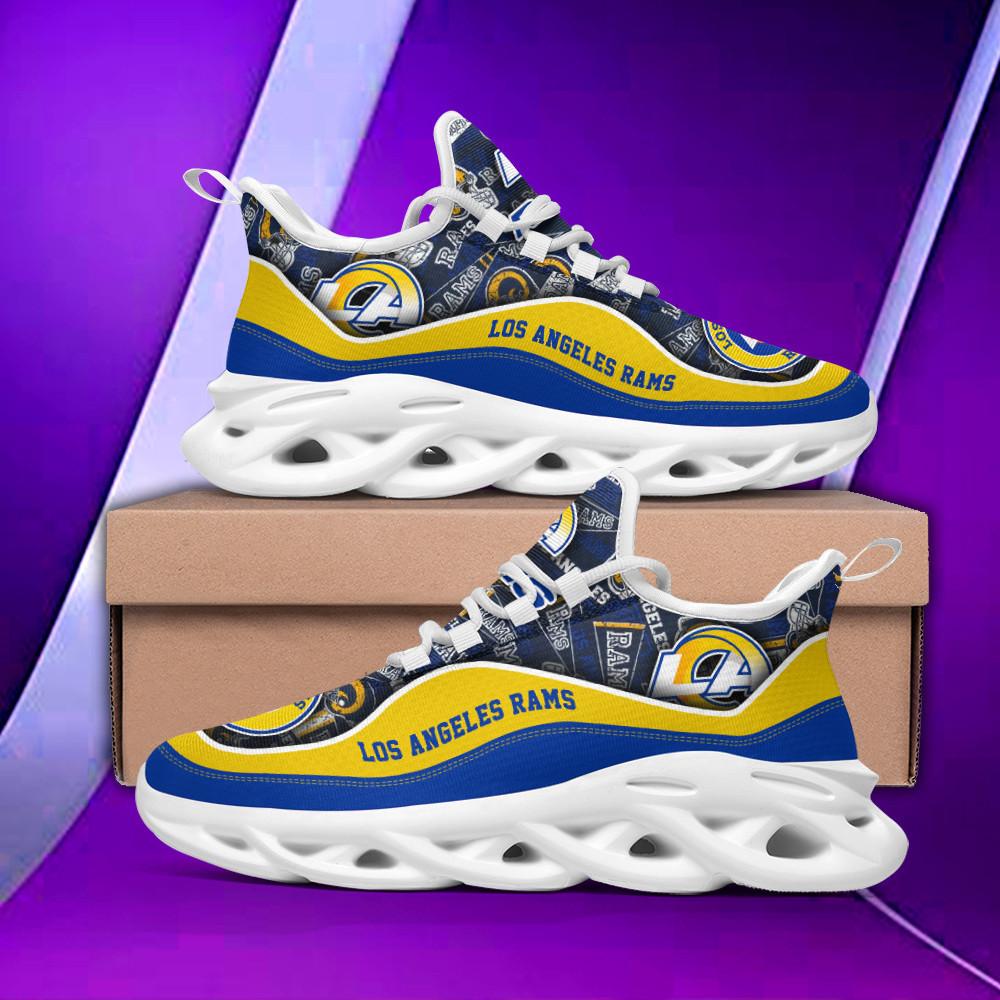 Ideafootwear Los Angeles Rams Max Soul Shoes Sneakers For Men And Women 8