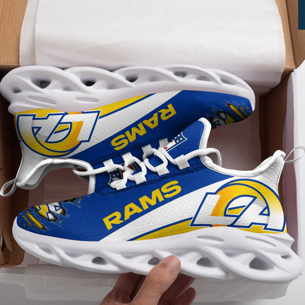 Ideafootwear Los Angeles Rams Max Soul Shoes Sneakers For Men And Women 10