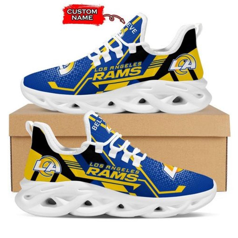 Ideafootwear Los Angeles Rams Max Soul Shoes Sneakers For Men And Women 36