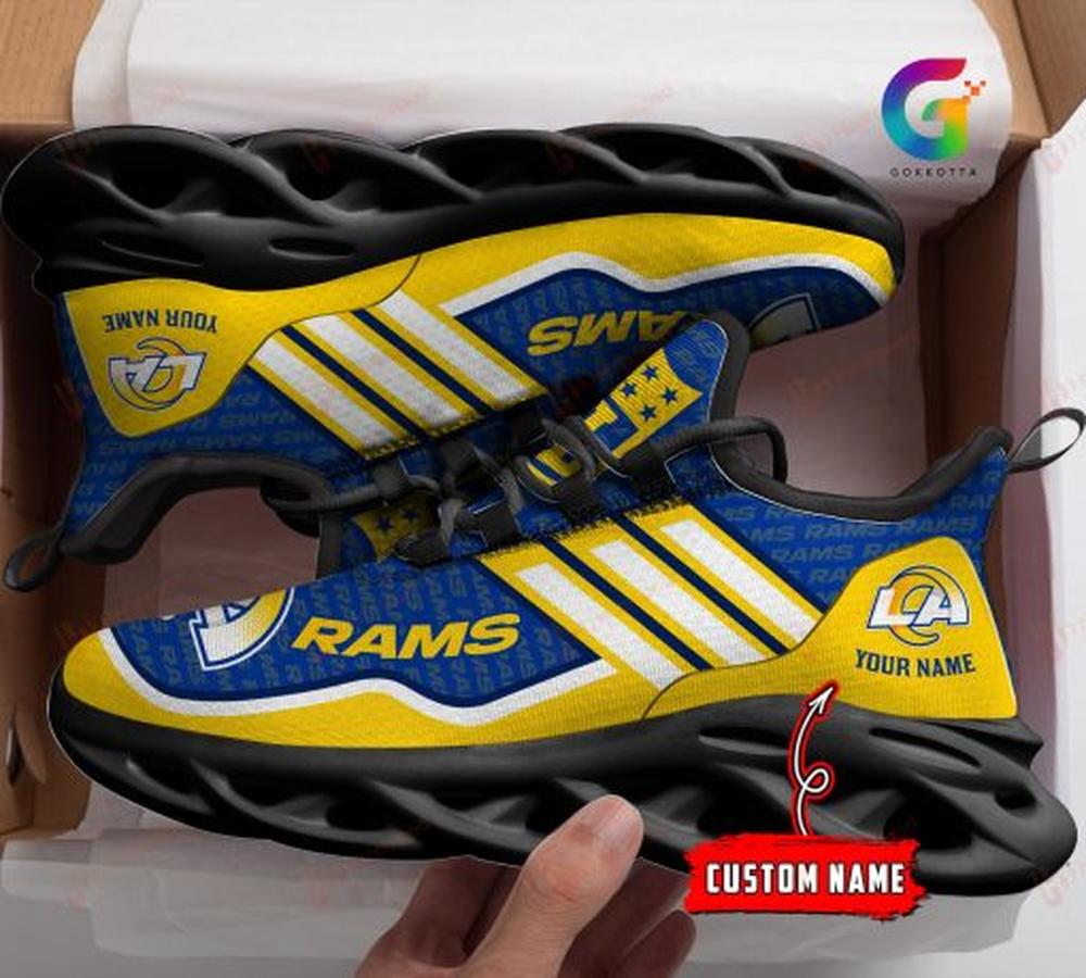 Ideafootwear Los Angeles Rams Max Soul Shoes Sneakers For Men And Women 43