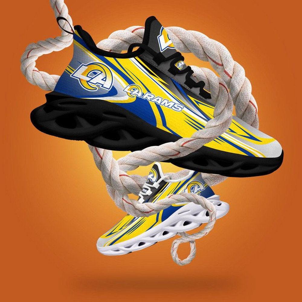 Ideafootwear Los Angeles Rams Max Soul Shoes Sneakers For Men And Women 7