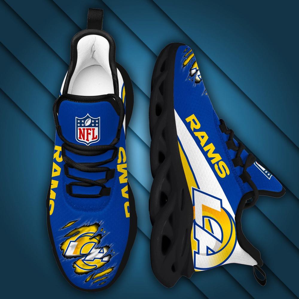 Ideafootwear Los Angeles Rams Max Soul Shoes Sneakers For Men And Women 10