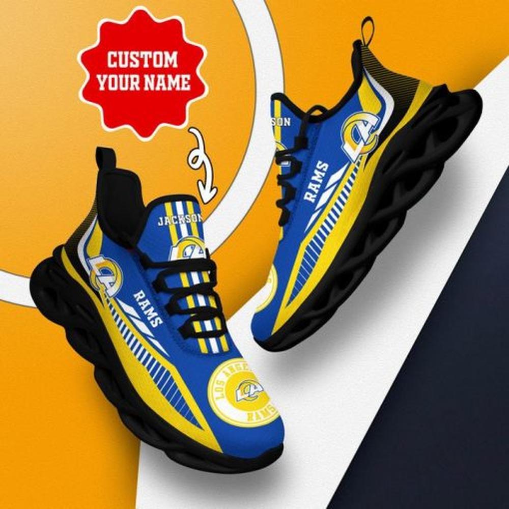 Ideafootwear Los Angeles Rams Max Soul Shoes Sneakers For Men And Women 35