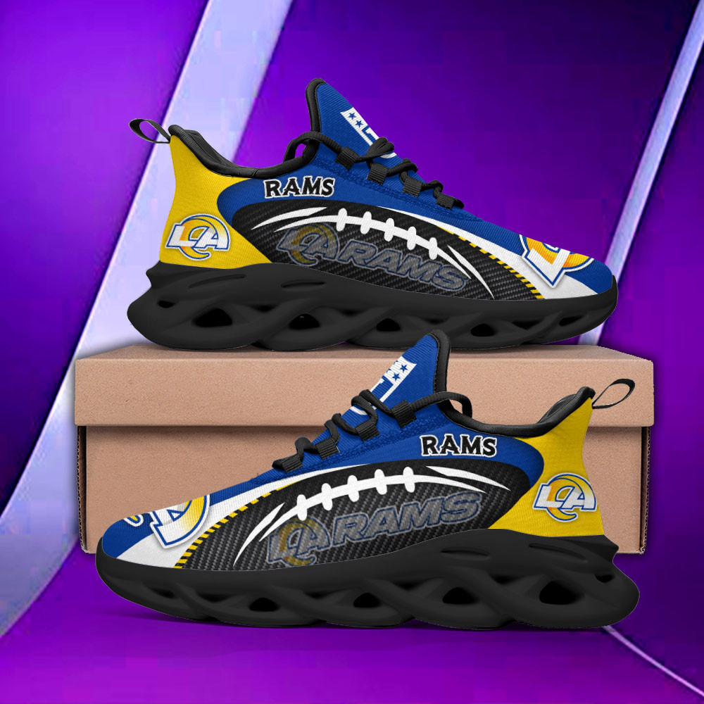 Ideafootwear Los Angeles Rams Max Soul Shoes Sneakers For Men And Women 42