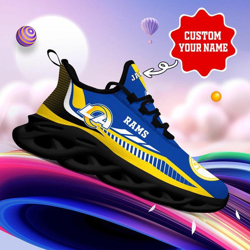 Ideafootwear Los Angeles Rams Max Soul Shoes Sneakers For Men And Women 35
