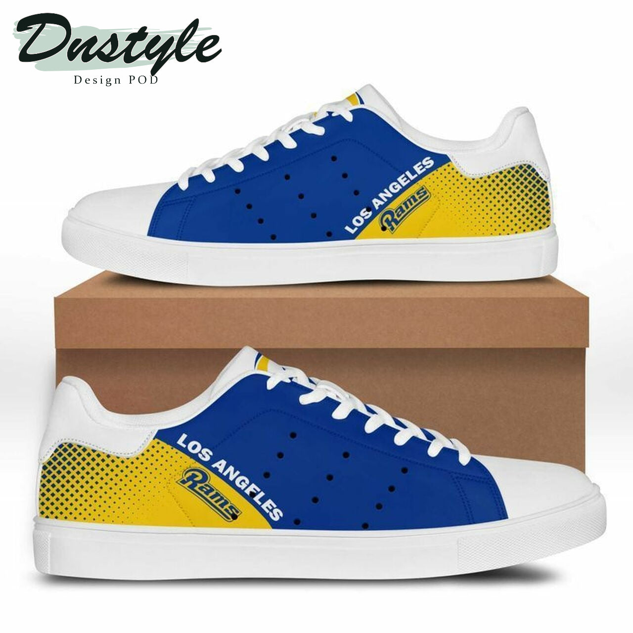 Ideafootwear Los Angeles Rams Skate Stan Shoes Sneakes For Men And Women 1