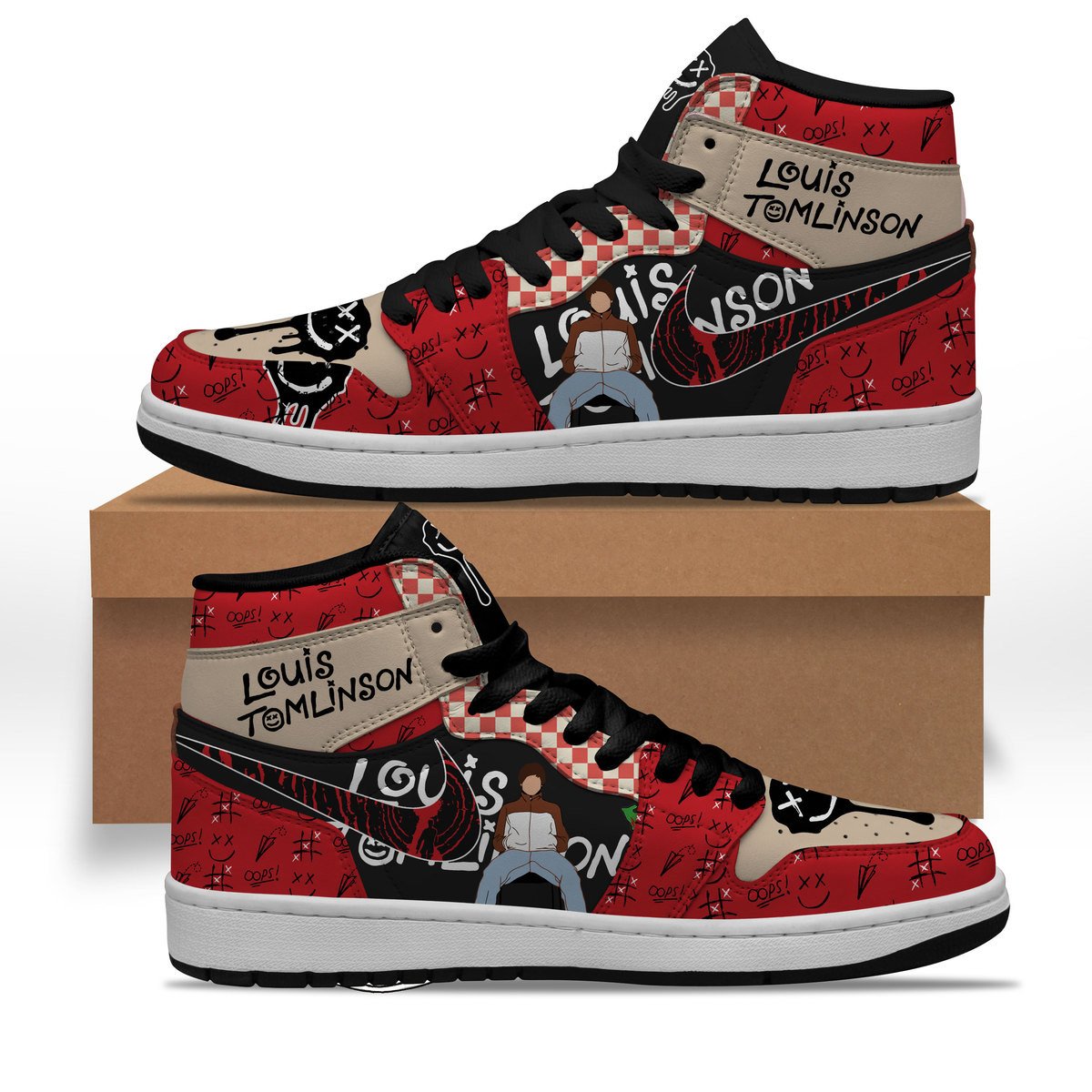 Ideafootwear Louis Tomlinson AJ1 High Sneakers Shoes For Men And Women 1